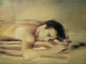 Man sunbathing