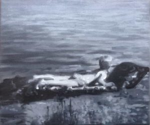 Floating boy