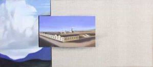 Landschap met grote fabriek