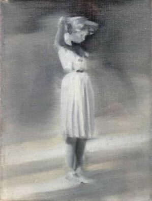 Girl fixing hair